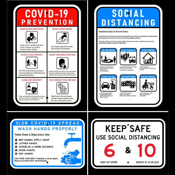 Covid-19 signs by Eagle Signs